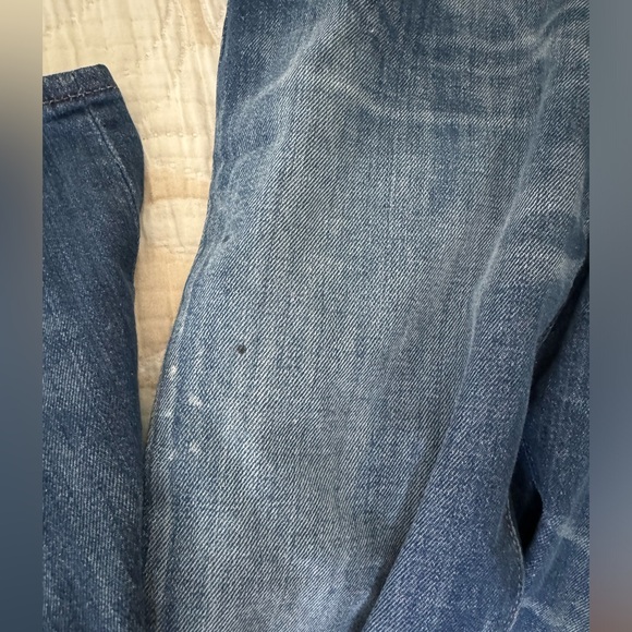 Madewell B1381 Slim Boy Jean Paint Splatter Jeans 24 midrise - Picture 11 of 15